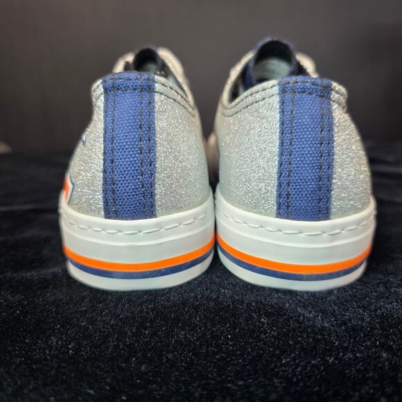 NWOT Chicago Bears Womens Glitter Low Top Canvas Shoe 9 - Picture 5 of 9